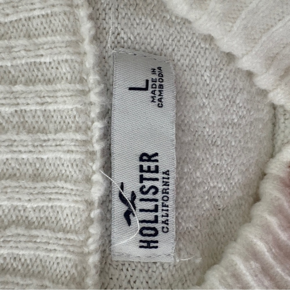 Hollister Mockneck Cropped Holiday Winter Festive Sweater Women’s Large Cozy - Picture 5 of 6